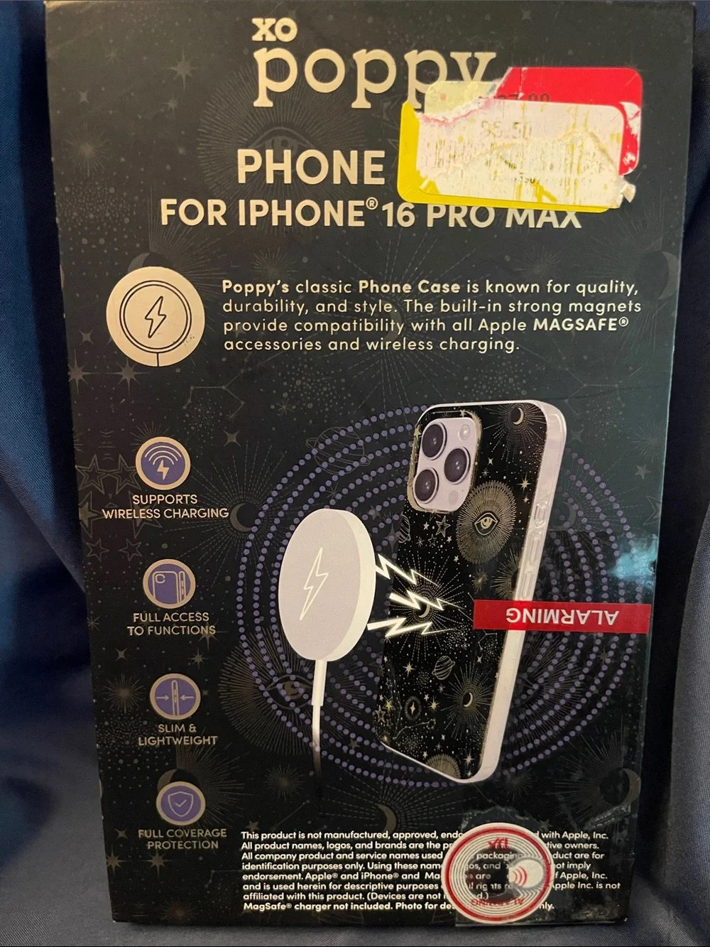 XO Poppy Black Celestial MagSafe-Compatible Phone Case